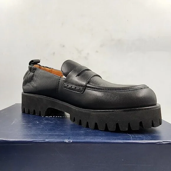 Andre Assous Black Loafers - Picture 10 of 15